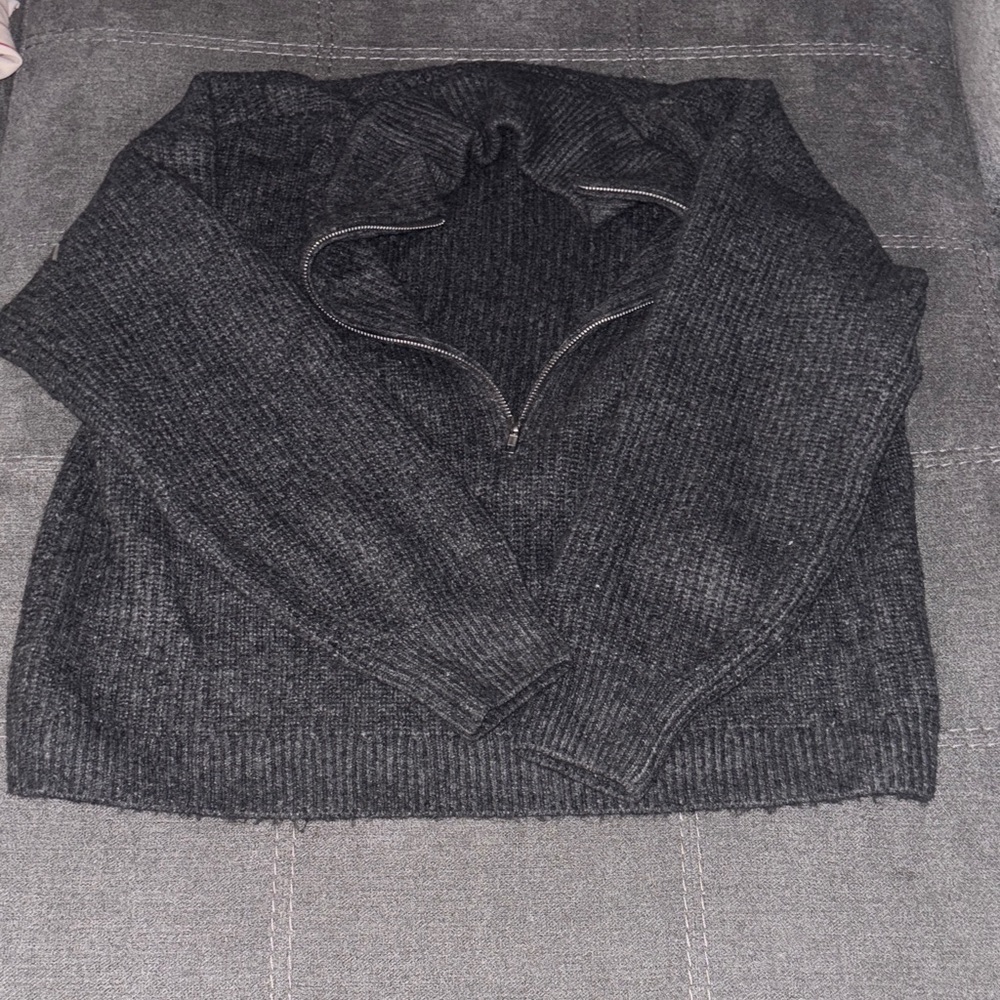 Women's Black Half-Zip Sweater
